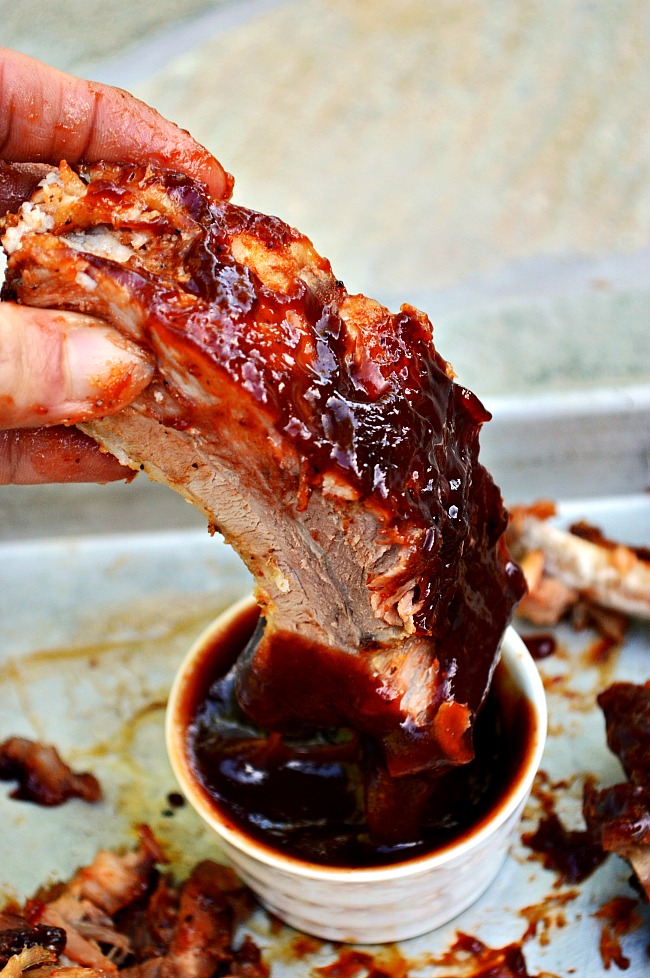 Oven Baked Barbecue Pork Ribs - Breezy Bakes